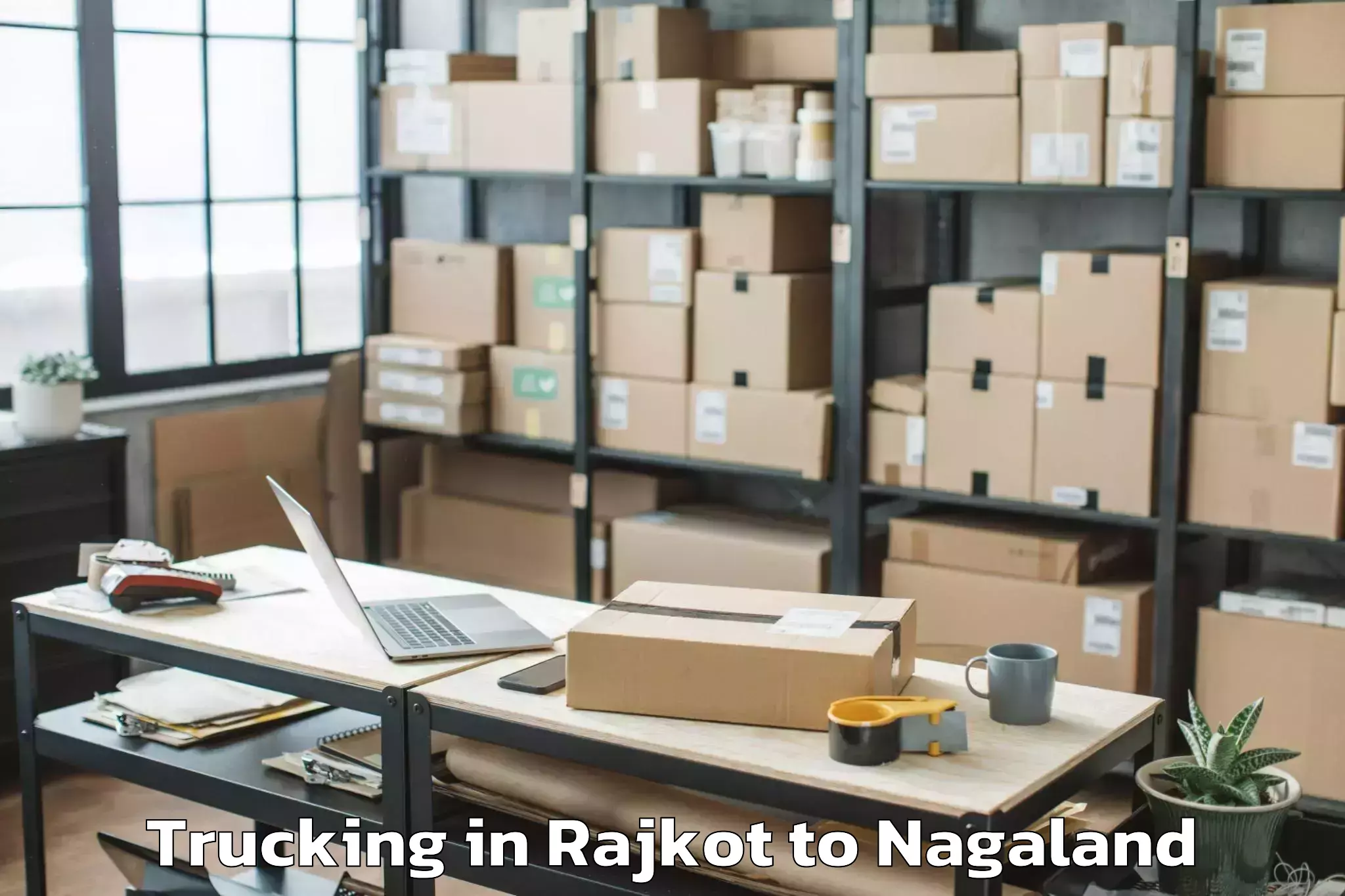 Book Rajkot to Chizami Trucking Online